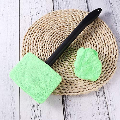 Windshield Cleaner Auto Handy Windshield Clean Car Wiper with Microfiber Cloth Long Handle Glass Washer Cleaning Tool