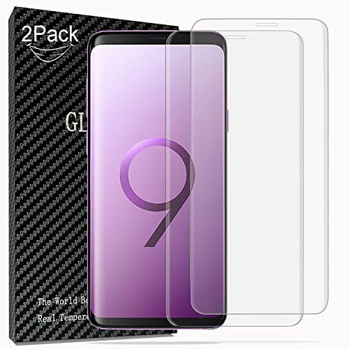 Setber [2 Pack] Samsung Galaxy S9 Screen Protector, [Full Coverage][3D Arc Edges][9 Hardness][Anti-Scratch][Anti-fingerprint][HD Clear] Tempered Glass Screen Protector for Samsung Galaxy S9
