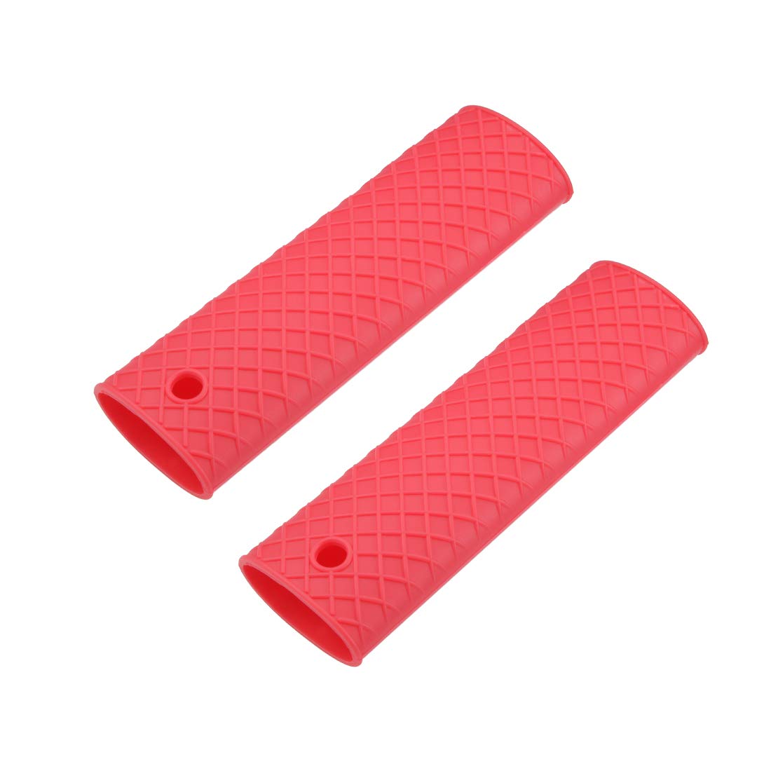 sourcing map Silicone Hot Handle Holder Sleeve, Pan Pot Handle Cover Red 6.1-inch Long 2Pcs