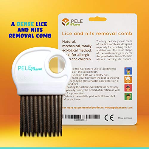 2 Pack Pele Pharm Metal Head Lice & Nits Removal Combs