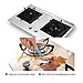 Stove Burner Covers Black Gas Hob Protectors Liner 0.2mm 10.6” x 10.6” Reusable and Dishwasher Safe Fast Clean Liners for Kitchen and Cooking FDA Approved and BPA FREE Gas Range Protector (10 Packs)