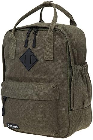 HOOPOE Little-Xen Backpack, Army Green Water-Resistant Small Backpack with Adjustable Shoulder Straps, Padded School Bag with 11” Laptop Compartment &amp; Multiple Pockets
