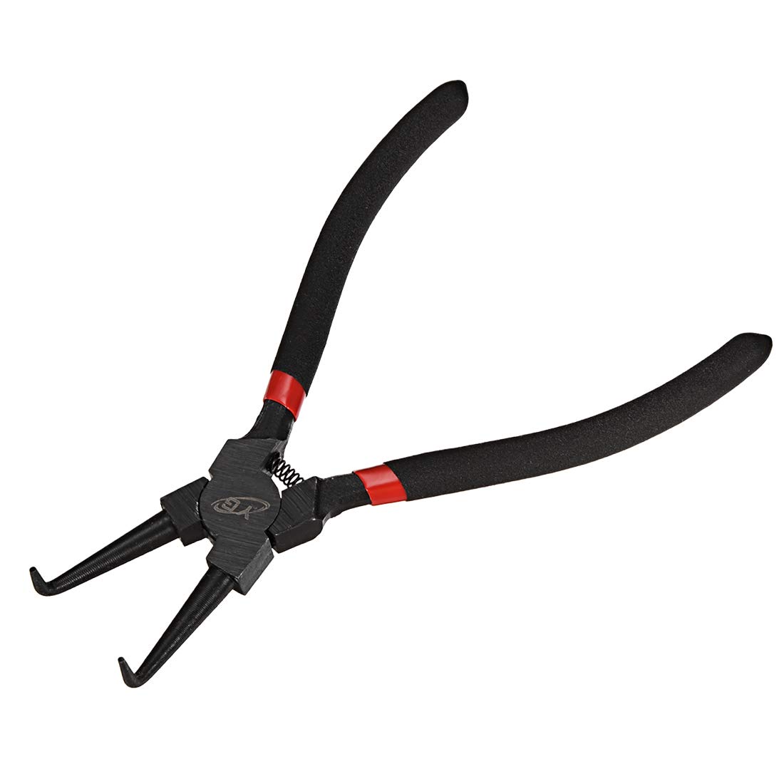 sourcing map Internal Snap Ring Plier Angled Retaining Ring Pliers Bent Nose 6.7-Inch