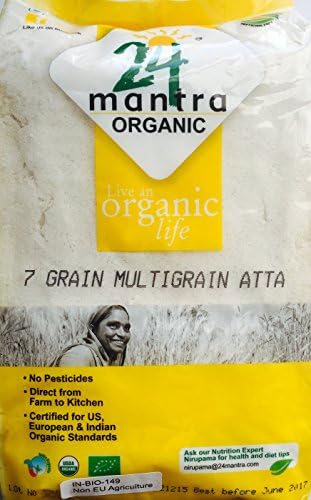 Organic Multigrain (7 Grains Flour) Atta 1kg EU, USDA and India Organic certified