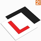 ARVO 2 Pack Magnetic L Plates 178mm x 178mm UK Road Legal Learner Signs view 2