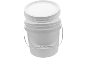 HOLIDYOYO Food Grade Plastic Paint Storage Bucket with Lid 5l Drop Resistant and Sturdy Container