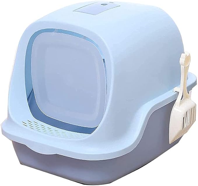 Cat Litter Box,With Lid,Clamshell Type Fully Enclosed Cat Litter Box
