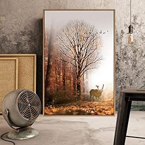 Framed Canvas Home Artwork Decoration Abstract Scenery Canvas Wall Art for Living Room, Bedroom - 16x24 inches