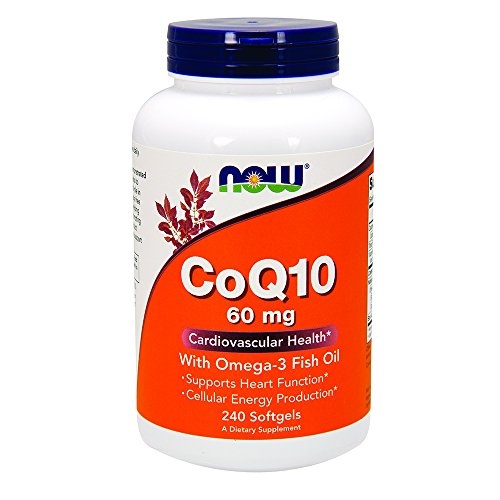 NOW CoQ10 60 mg w/ Omega 3 Fish Oils,240 Softgels