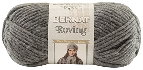 Bernat Roving Yarn, 3.5 Ounce, Dark Grey, Single Ball