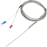 uxcell J Type 90mmx1.5mm Temperature Controller Earth Thermocouple Probe 2M | a12100600ux0244