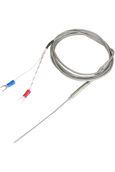Sonde De Température Thermocouple Type J 750°C - Longueur 2 M - Précise Et Fiable Pour Contrôle PID Et Mesures
