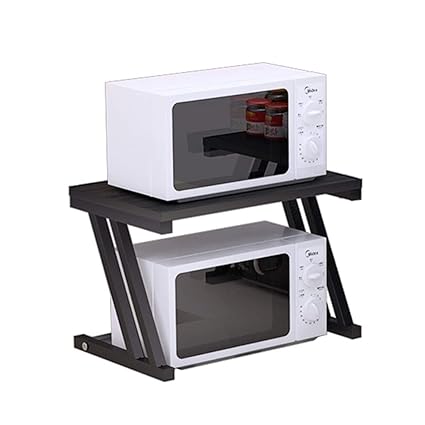 Estante para horno de microondas, color negro, creativo, en forma ...