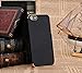 Frame Luxury Leather Chrome Hard Back Case Cover for Iphone 5 5s Black Gold
