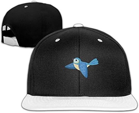 WATSONIO Stetson Cowboy Hats Blue Cartoon Plover Adjustable Stylish Baseball Caps White