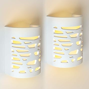 Amazon Com Hymela Wall Sconce Lighting Indoor Modern Bedroom Wall Light 2700k 7w Warm White Plaster Wall Lamps Fixture With G9 Led Bulb For Bedroom Hallway Set Of 2 Home Improvement