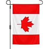 Canada Flags 12 x 18 Inches Double Sided Polyester Garden Flags Vivid Color for Indoor and Outdoor Yard Garden Street Decorations