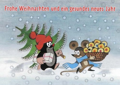 Weihnachtspostkarte Maulwurf Mit Lustigen Sprüchen Frohe