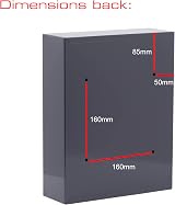 Burg-Wächter MB05A Anthracite Postbox Galvanised Steel 26x33x9cm view 5