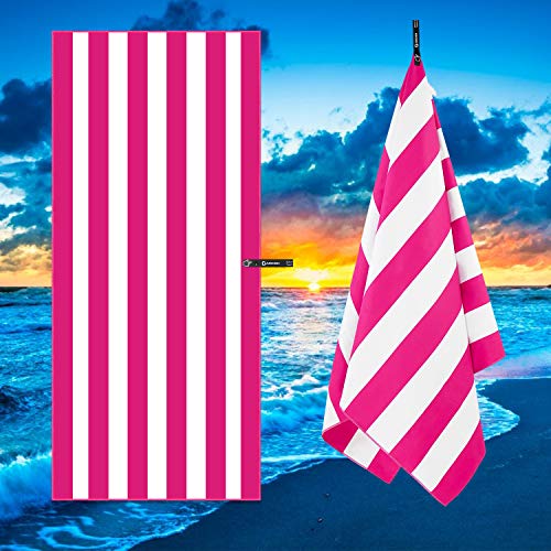 DARCHEN Microfiber Beach Towels Oversize Travel Beach Towel - Sand Free Quick Dry Towel for Swimming Pool, Extra Large 79x35.5, Large 31.5x63 for Kids Adult - Thumbnail 2