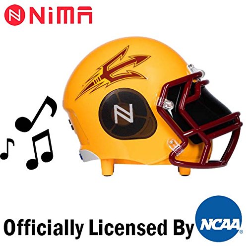 Nima Athletics Portable Bluetooth Speaker, [Officially Licensed] NCAA College Football Helmet Wireless Stereo Speaker Built-in Mic, Loud HD Sound Bass (5" Helmet Size - Small, Arizona State) - Thumbnail 2