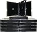 mediaxpo 10cd4black 10 Quad 4 Disc CD Jewel Case, Black