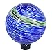 Echo Valley 8140 10-Inch Glow-in-the-Dark Illuminarie Glass Gazing Globe, Light Blue Swirl