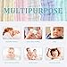 NKKFREY Baby Muslin Washcloths -Natural Muslin Cotton Baby Wipes- Soft Newborn Face Towel for Sensitive Skin-Baby Register as Shower Gift,12x12 Inches,5 Colors.