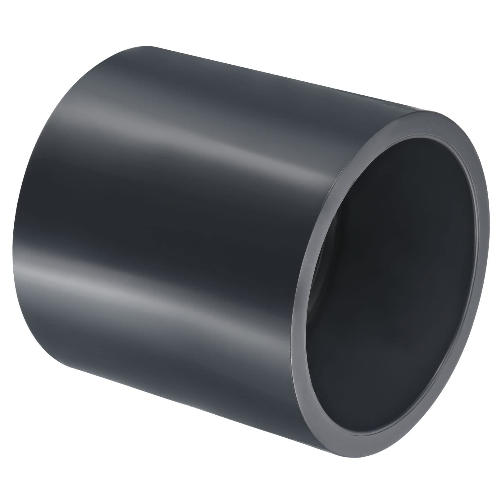 PATIKIL UPVC Pipe Fitting 90mm 3.54 Inch Socket, 1 Pack Straight Coupling Adapter Connector, Dark Grey