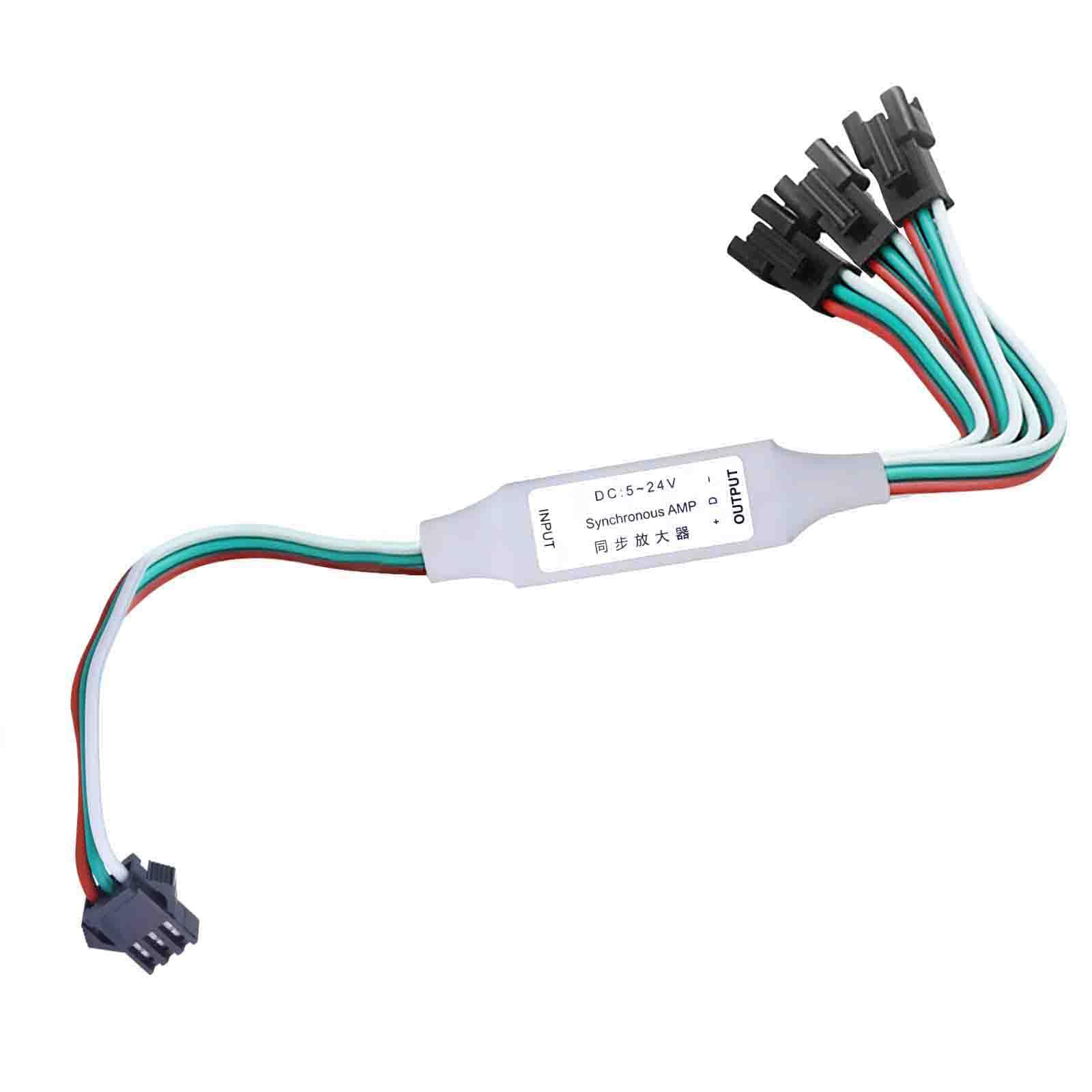 SP901E LED Pixel Signal Amplifier - Enhance Your Addressable LED Strip and Dream Color Programmable LED Matrix Panel Experience (1 TO 3 Amplifier (With IC))