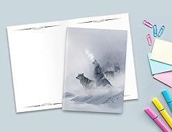 White Wolf Composition Notebook, Unruled Blank