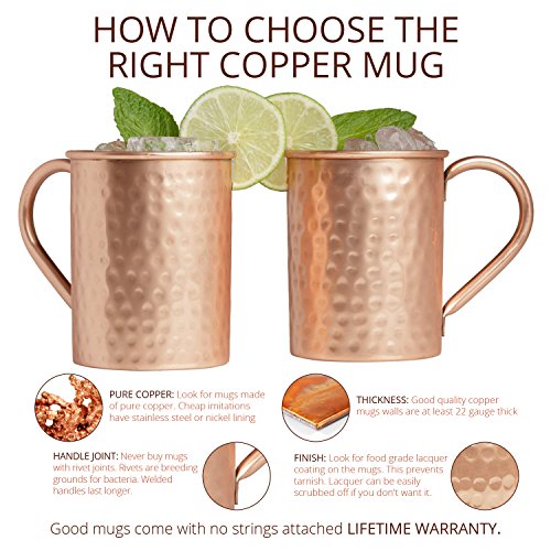 Advanced Mixology Moscow Mule 100 Pure Copper Mugs (Set of 4) 16