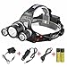 BORUIT rj-5000 Led Headlamp Rechargeable Head lamp 4 Modes Helmet Head Light Waterproof USB Headlight Adults Working Hiking Hunting Camping Head Lamp Gear