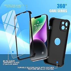 ORETECH for iPhone 14 Plus Case, with [2 x Screen