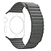 Apple Watch Band 38mm, BRG Leather Loop with Adjustable Magnetic Closure iWatch Band Replacement Bracelet Strap for Apple Watch Series 1 Series 2 Sport and Edition 38mm Medium - Storm Gray