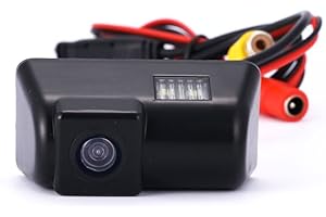 Dynavsal HD CCD Caméra de Recul Voiture en Couleur Kit Caméra vue arrière de voiture Imperméable IP67 avec large Vision Noctu