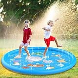 Fomatrade Sprinkler for Kids Toddlers,Splash Play Mat,Thickening PVC Inflatable 
