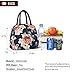 Buringer Reusable Insulated Lunch Bag Cooler Tote Box with Front Pocket Zipper Closure for Woman Man Work Picnic or Travel (Red Flowers)