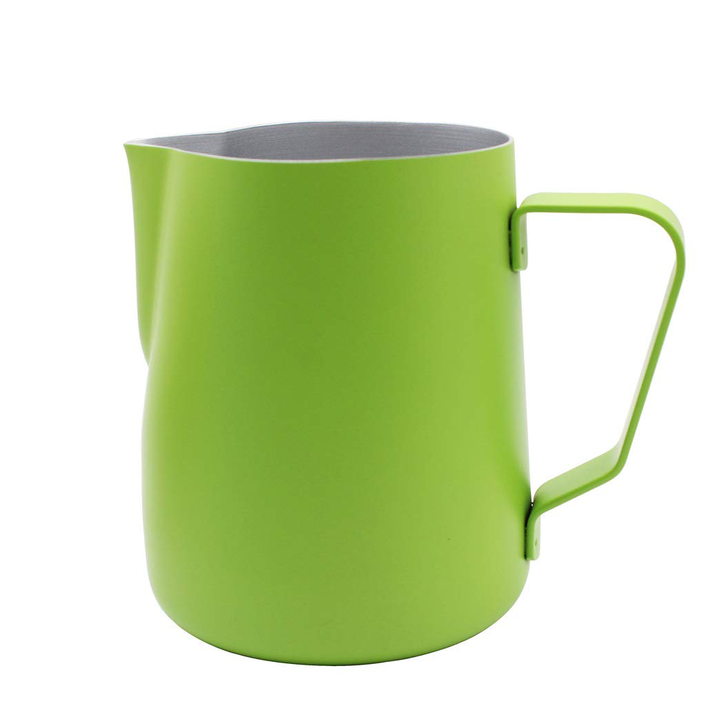 Abcsea 1 Piece Stainless Steel Milk Frothing Pitcher Jug, Milk Frother jug, Milk Foaming Jug for Coffee and Latte Art, Green 600ml/20oz โ image 1