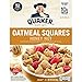Quaker Oatmeal Squares, Honey Nut, Breakfast Cereal, 14.5 oz Box