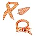 JellyBeadZ Brand - Hydrating Water Bead Neck Bandana -Cooling Sports Scarf - Orange Bandana Pattern