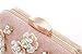 Yuenjoy Womens Glitter Floral Rhinestone Beaded Evening Bags Wedding Clutch Purse