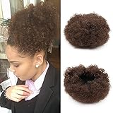 VGTE Beauty Synthetic Curly Hair Ponytail African American Short Afro Kinky Curly Wrap Synthetic Drawstring Puff Ponytail Hair Extensions Wig with Clips (#4) ¡­