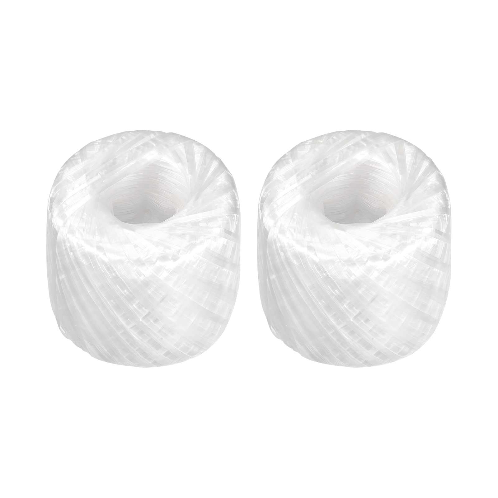 Rebower Polyester Nylon Rope [for Household Bundled Packing DIY]-250m/820ft / 2Roll Plastic,White