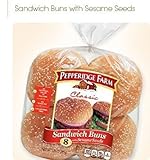 PEPPERIDGE FARM HAMBURGER SANDWICH BUNS WITH SESAME SEEDS 8 CT by Pepperidge Farm