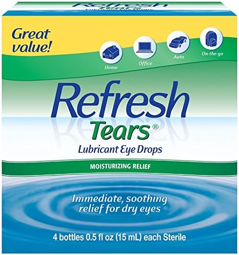 Refresh Tears Lubricant Eye Drops Multi-Pack 1 Pack (4 Count) with The Drops Doctors Recommend