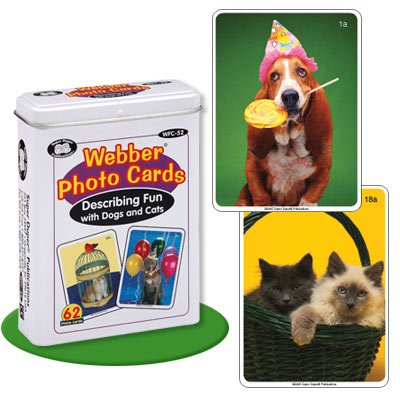 Super Duper Publications Webber â€œDescribing Fun with Dogs and Catsâ€ Photo Card Deck Educational Learning Resource for Children