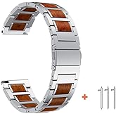Yeejok Compatible for Samsung Galaxy Watch Bands, 47mm 43mm Classic Bands, 20mm 22mm Metal Watch Strap Replacement for Men Women