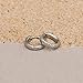 Hoop Earrings Hawaiian Style by Austaras - Set of Two Earrings 14K Gold Plated 13mm Hypoallergenic 316L Stainless Steel Jewelry Plumeria Flower (13, Silver-Plated-Stainless-Steel)