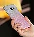 TOZO Case for Galaxy S7 Edge Shiny Shadow Bling Crystal Sparkle Premium 3 Layer Hybrid PC+TPU Semi-Transparent Lightweight/Exact/Soft Case for Samsung Galaxy S7 Edge Pink